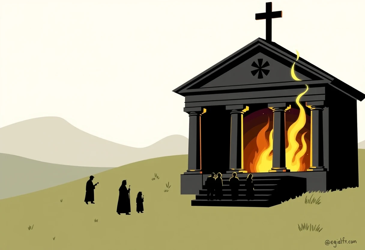 A symbolic representation of the lukewarm Laodicean church